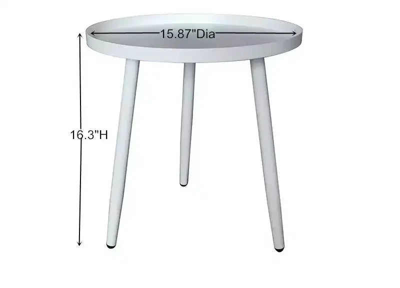 Table d'appoint ronde en métal Whelan de marque Kings Brand Furniture, table de chevet, noire