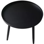 Table d'appoint ronde en métal Whelan de marque Kings Brand Furniture, table de chevet, noire