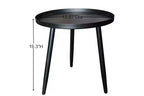 Table d'appoint ronde en métal Whelan de marque Kings Brand Furniture, table de chevet, noire