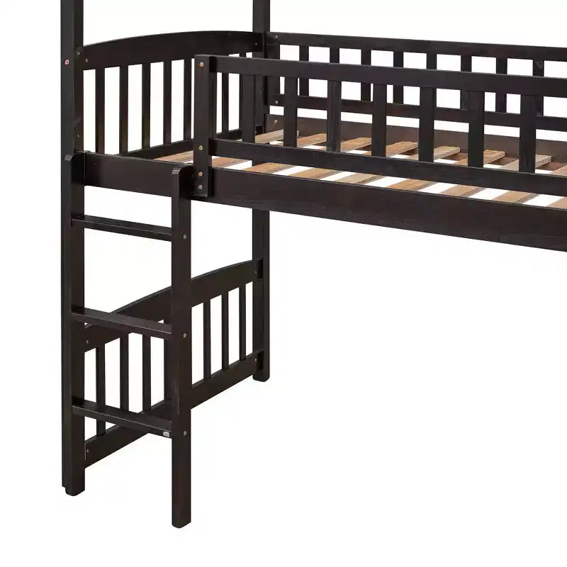 Whisen 79,5L x 41,8W Lit mezzanine moderne taille double avec toboggan