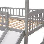 Whisen 79,5L x 41,8W Lit mezzanine moderne taille double avec toboggan