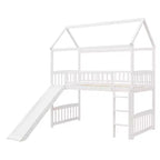 Whisen 79,5L x 41,8W Lit mezzanine moderne taille double avec toboggan