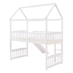 Whisen 79,5L x 41,8W Lit mezzanine moderne taille double avec toboggan