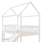 Whisen 79,5L x 41,8W Lit mezzanine moderne taille double avec toboggan