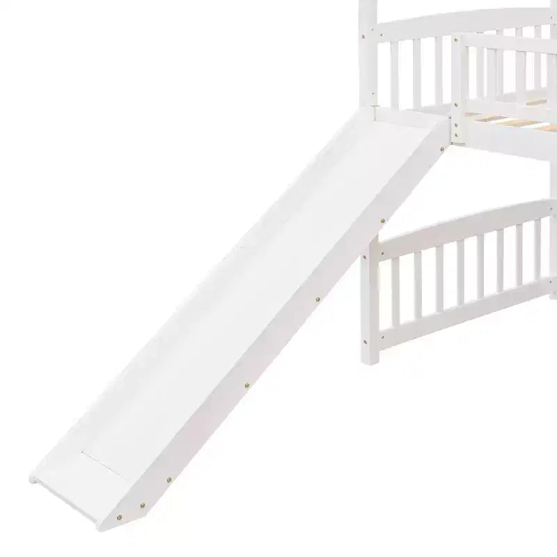 Whisen 79,5L x 41,8W Lit mezzanine moderne taille double avec toboggan