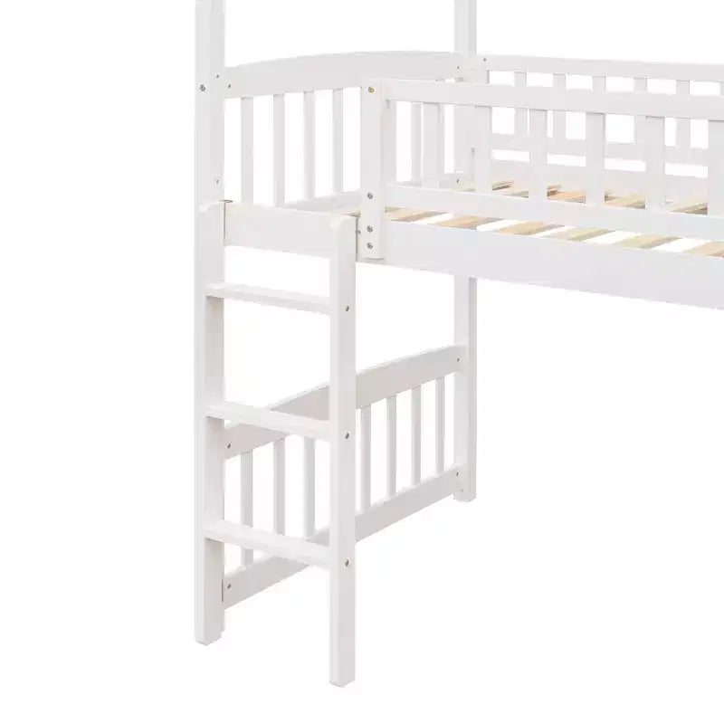 Whisen 79,5L x 41,8W Lit mezzanine moderne taille double avec toboggan