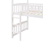 Whisen 79,5L x 41,8W Lit mezzanine moderne taille double avec toboggan