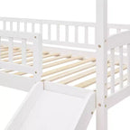 Whisen 79,5L x 41,8W Lit mezzanine moderne taille double avec toboggan