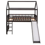 Whisen 79,5L x 41,8W Lit mezzanine moderne taille double avec toboggan