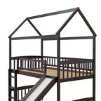 Whisen 79,5L x 41,8W Lit mezzanine moderne taille double avec toboggan