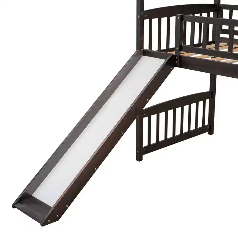 Whisen 79,5L x 41,8W Lit mezzanine moderne taille double avec toboggan