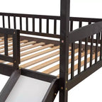 Whisen 79,5L x 41,8W Lit mezzanine moderne taille double avec toboggan