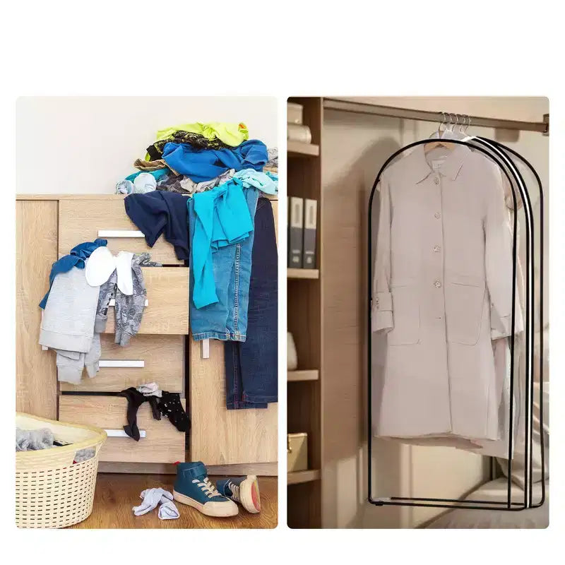 Unique Bargains Housses à vêtements transparentes en PEVA