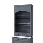 Garde-manger de cuisine de 83,7 H, Armoire de cuisine autonome avec plateau en faux marbre, Armoire avec 5 tiroirs et étagère réglable - ModernLuxe