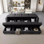 Canapé-lit modulaire Belffin Weave avec rangement (8 places + 6 côtés)