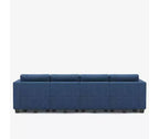 Canapé-lit modulaire Belffin Weave avec rangement (8 places + 6 côtés)