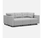 Canapé-lit modulaire Belffin Weave avec siège de rangement (6 places + 7 côtés)