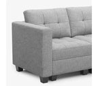 Canapé-lit modulaire Belffin Weave avec siège de rangement (6 places + 7 côtés)