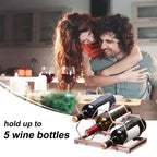 Unique Bargains Casier à vin géométrique autoportant et peu encombrant pour comptoir