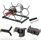 Unique Bargains Casier à vin géométrique autoportant et peu encombrant pour comptoir