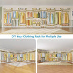 Timate U4 Portant à Vêtements en Forme de U Robuste, Portant à Vêtements Extensible Fixé au Mur, Grand Système de Dressing