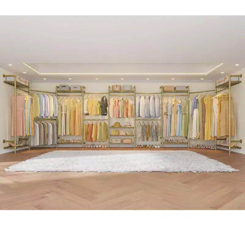Timate U4 Portant à Vêtements en Forme de U Robuste, Portant à Vêtements Extensible Fixé au Mur, Grand Système de Dressing