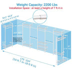 Timate U4 Portant à Vêtements en Forme de U Robuste, Portant à Vêtements Extensible Fixé au Mur, Grand Système de Dressing