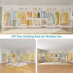 Timate U4 Portant à Vêtements en Forme de U Robuste, Portant à Vêtements Extensible Fixé au Mur, Grand Système de Dressing