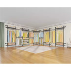 Timate U4 Portant à Vêtements en Forme de U Robuste, Portant à Vêtements Extensible Fixé au Mur, Grand Système de Dressing