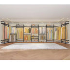 Timate U4 Portant à Vêtements en Forme de U Robuste, Portant à Vêtements Extensible Fixé au Mur, Grand Système de Dressing