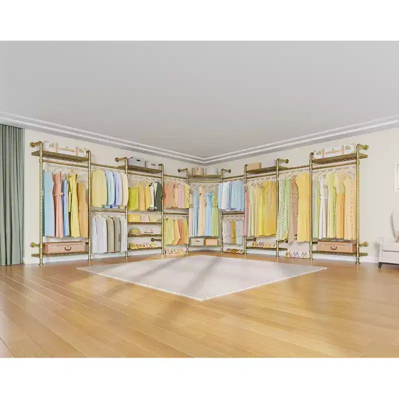 Timate U4 Portant à Vêtements en Forme de U Robuste, Portant à Vêtements Extensible Fixé au Mur, Grand Système de Dressing