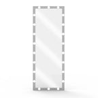 Miroir pleine longueur Hollywood 63x24 argenté avec lumières : 4 modes de couleur, commande tactile, mural ou sur pied