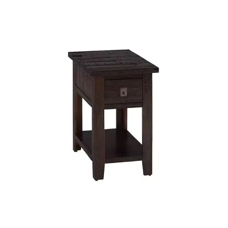 Jofran, Kona Grove Table d'appoint avec étagère en acacia massif rustique vieilli