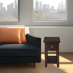Jofran, Kona Grove Table d'appoint avec étagère en acacia massif rustique vieilli