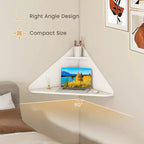 Bureau d'ordinateur flottant d'angle Costway, bureau d'étude mural avec étagère de rangement, blanc/noir