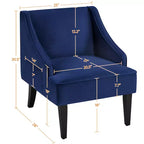 Yaheetech Lot de 2 chaises d'appoint modernes en velours pour salon chambre