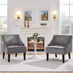 Yaheetech Lot de 2 chaises d'appoint modernes en velours pour salon chambre