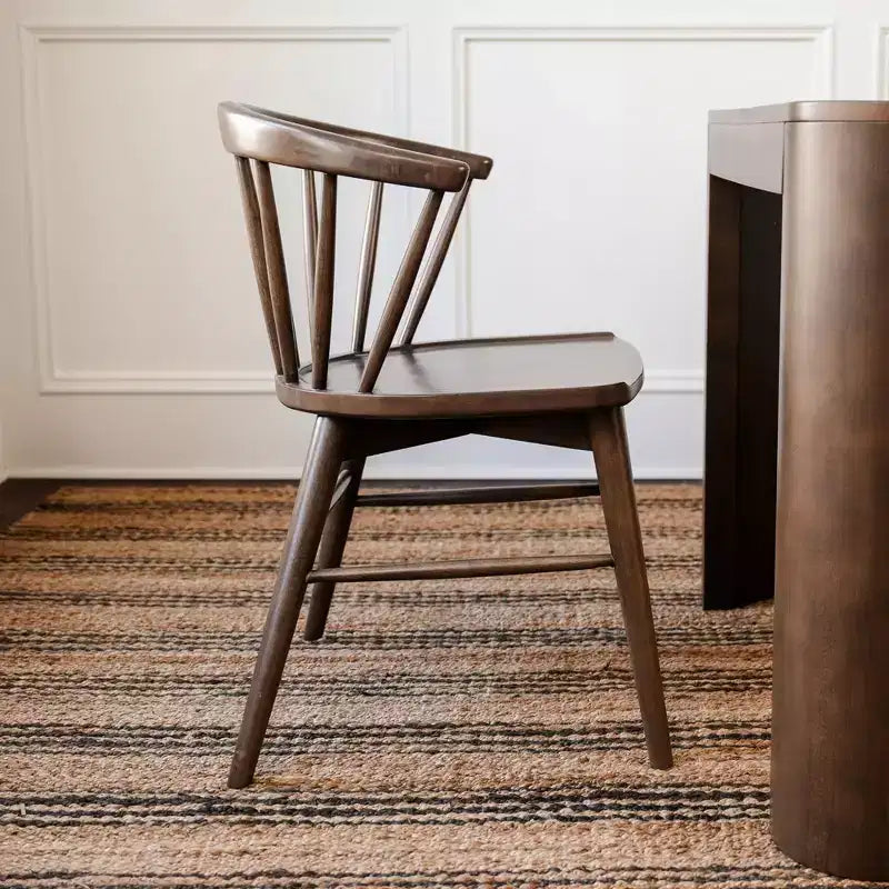 Lot de 2 chaises de salle à manger Plank+Beam, chaise de cuisine en bois massif