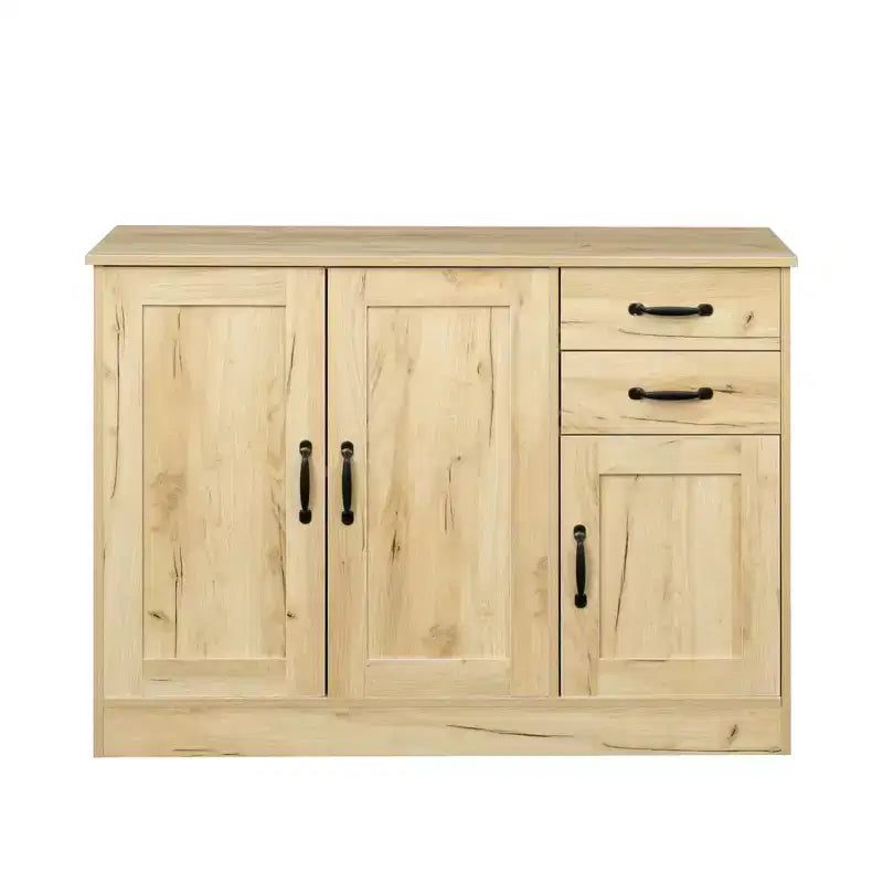 CLIHOME Buffet 3 Portes en Bois Moderne, Desserte d'Entrée, Console de Salle à Manger