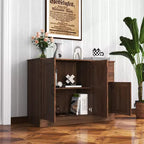 CLIHOME Buffet 3 Portes en Bois Moderne, Desserte d'Entrée, Console de Salle à Manger