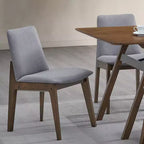 GDFStudio Lucia Modern Wood and Fabric Upholstered Dining Chair(Set of 2)