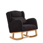Okak Fauteuil d'appoint moderne pour salon, fauteuil à bascule avec accoudoirs et dossier haut, 69 cm de large, deux poches latérales