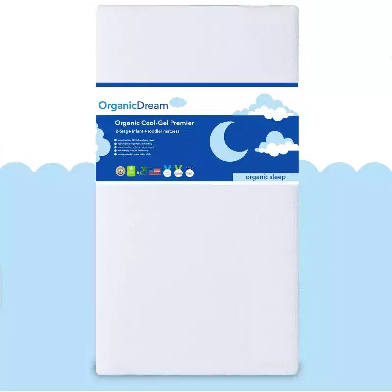 Organic Dream Certified Organic Cool-Gel Premier 2-Stage Crib & Toddler Mattress