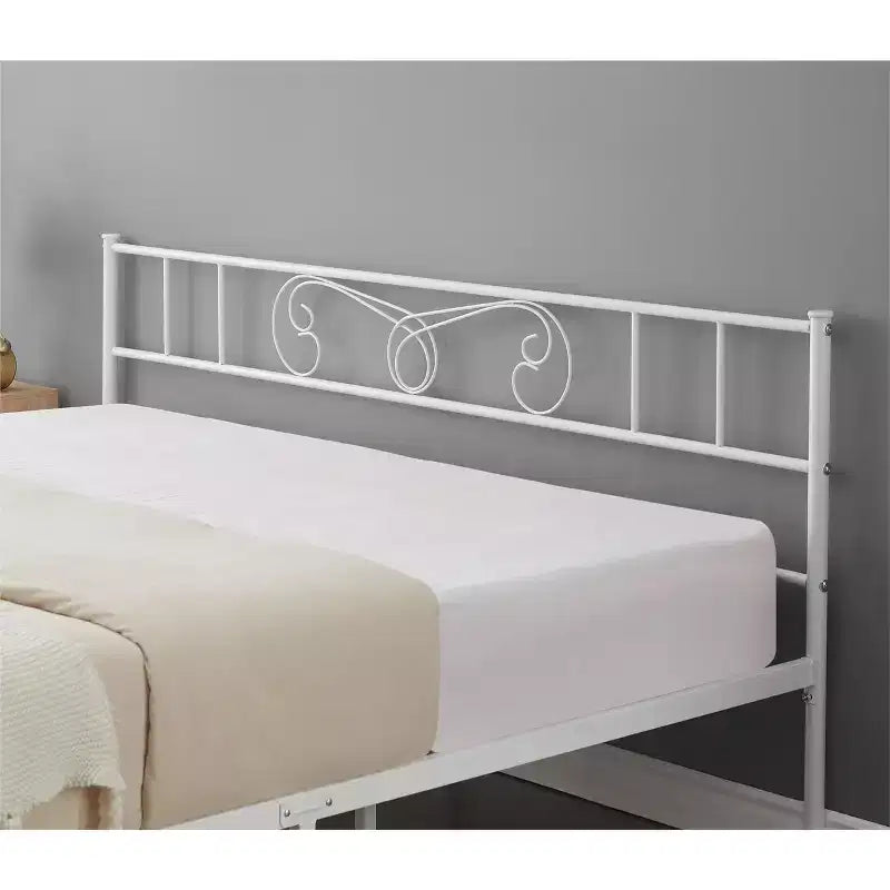 Plateforme de lit avec tête et pied de lit, sommier et sans besoin de sommier tapissier, anti-bruit, montage simple
