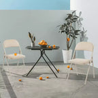 MAYEERTY Lot de 2 chaises pliantes en cuir pour la maison, le bureau ou les fêtes - Portables et confortables