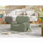 Canapé pour enfants, fauteuil-canapé pour tout-petits 2-en-1 convertible en tissu polaire Teddy, chaise longue pliable douce pour enfants, canapé-lit confortable