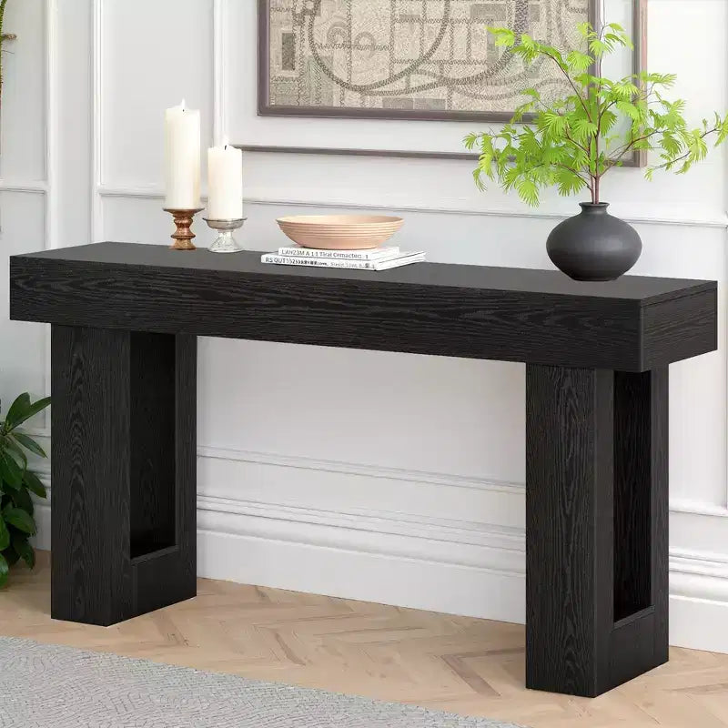 MAYEERTY Console avec étagère inférieure pour décorations et vases