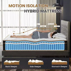 10 matelas hybrides King Plush avec ressorts ensachés et mousse à mémoire de forme au gel, sans fibre de verre