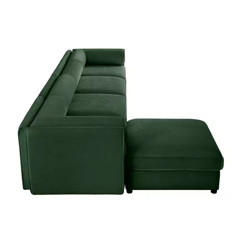 Canapé modulable avec rangement, dossier cylindrique et accoudoirs, assise profonde et confortable, durable et offrant un bon soutien pour le salon.