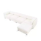 Canapé modulable avec rangement, dossier cylindrique et accoudoirs, assise profonde et confortable, durable et offrant un bon soutien pour le salon.